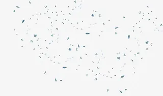 手绘简约粉尘装饰漂浮免抠