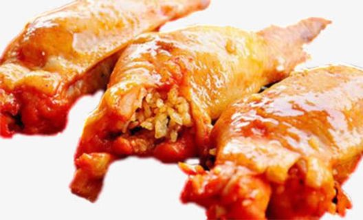 黄金奥尔良嫩烤鸡翅包饭免抠