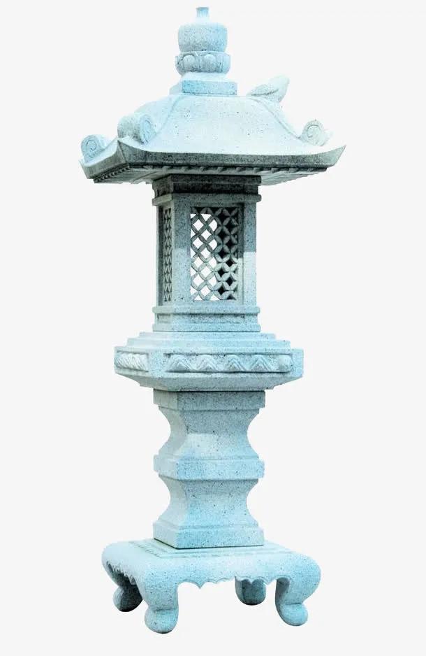 古代石柱路灯免抠