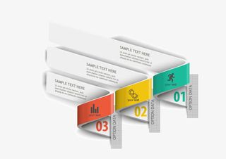 彩色边框信息分类ppt元素免抠