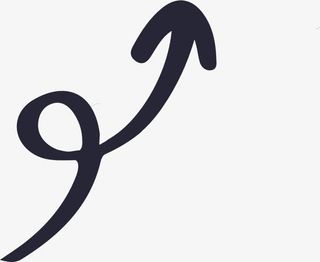 蓝色创意手绘箭头免抠手绘/卡通卡通元素