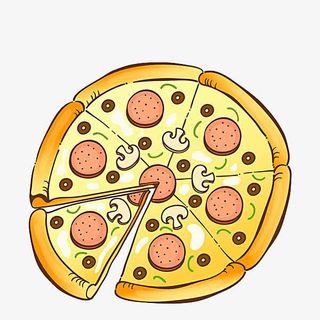 手绘披萨免抠