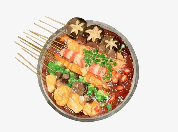 四川冷锅串串PNG免抠