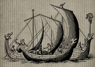 素描龙舟交通海报背景素材高清