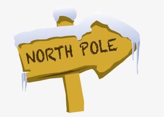 雪地里的指示牌免抠