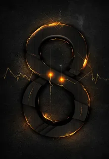 黑色质感双圈8海报背景素材高清 黑色质感双圈8海报背景素材高清
