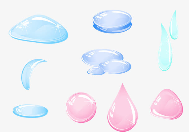粉色水滴眼药水免抠