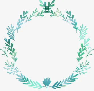 春天绿色叶子圆环免抠