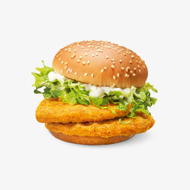 汉堡炸鸡美味小食田园堡好吃免抠