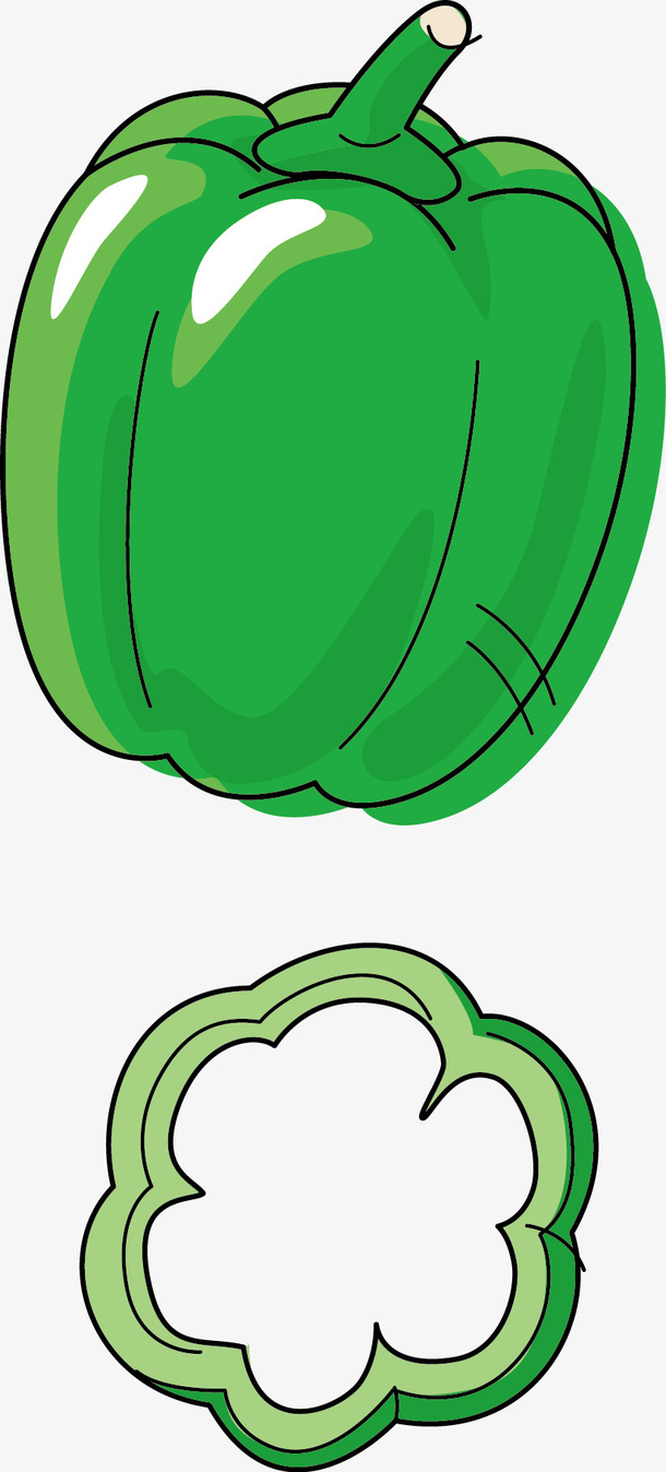 灯笼椒简图免抠