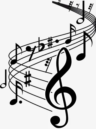 创意矢量跳动的音符图免抠