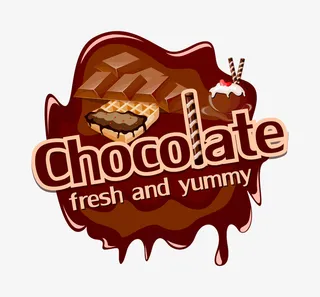 手绘矢量甜品巧克力免抠