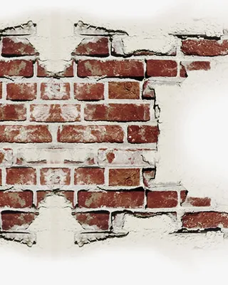 古老掉了墙皮的砖头免抠