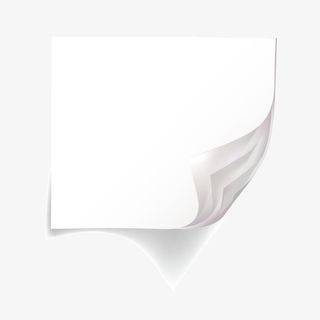矢量白色便条立体纸张免抠