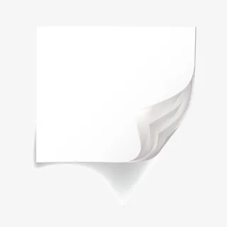 矢量白色便条立体纸张免抠