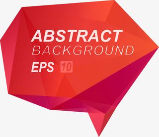 华丽菱形异形标签免抠