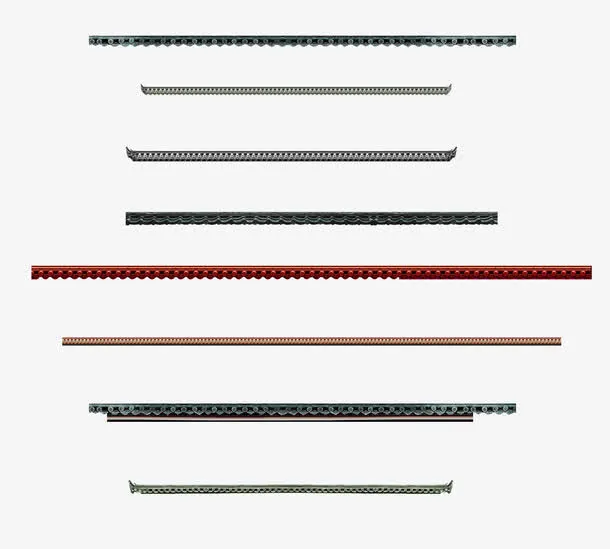 中国风线条屋檐边框纹理免抠