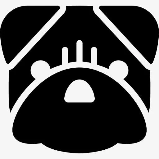 斗牛犬的头图标免抠