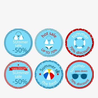 矢量夏日促销免抠