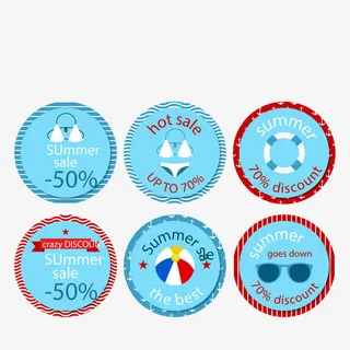 矢量夏日促销免抠