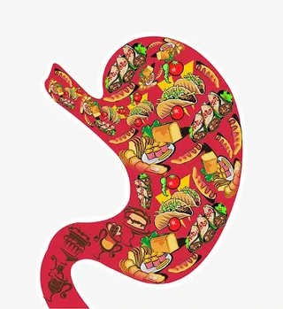 安全饮食卡通PNG免抠