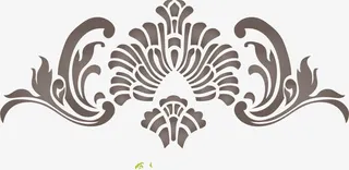 欧式的中国风式底纹免抠