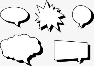 卡通标语矢量图免抠