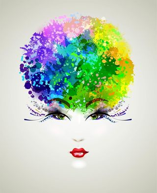 女孩插画素材高清