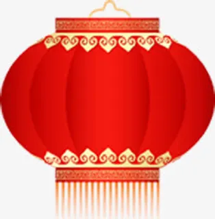 手绘红色灯笼健康教育素材免抠