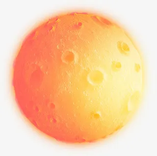 卡通发光渐变质感星球免抠