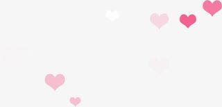 粉色渐变爱心飘零素材免抠
