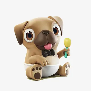 可爱八哥犬PNG免抠