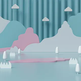 立体场景背景C4D高清