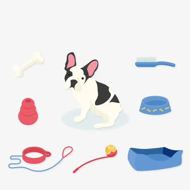 矢量斗牛犬免抠