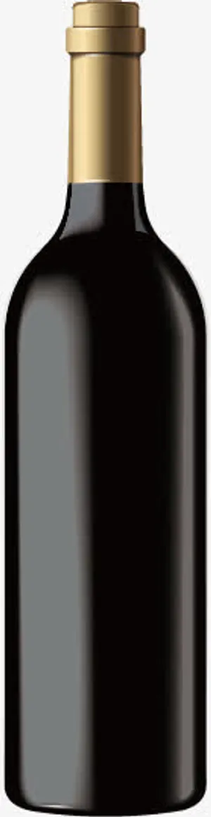 矢量红酒瓶空白模板免抠