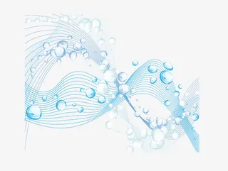 波浪线水泡矢量素材免抠