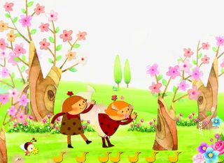 春景图装饰背景