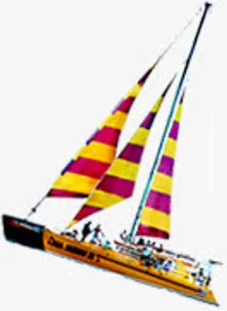 夏日海报卡通帆船效果免抠