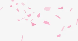 粉色漂浮元旦装饰免抠