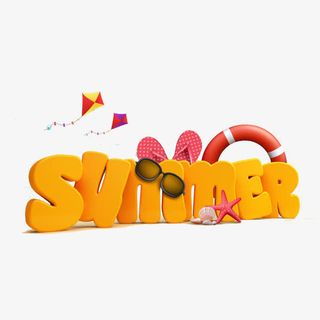 夏季促销艺术字免抠