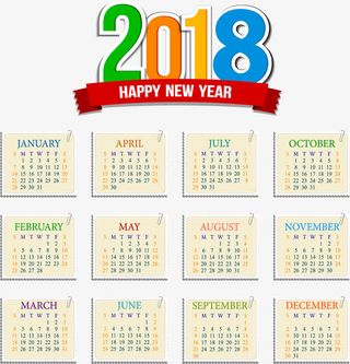 邮票效果日历模板免抠