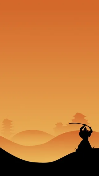 黄色武士古风H5背景高清