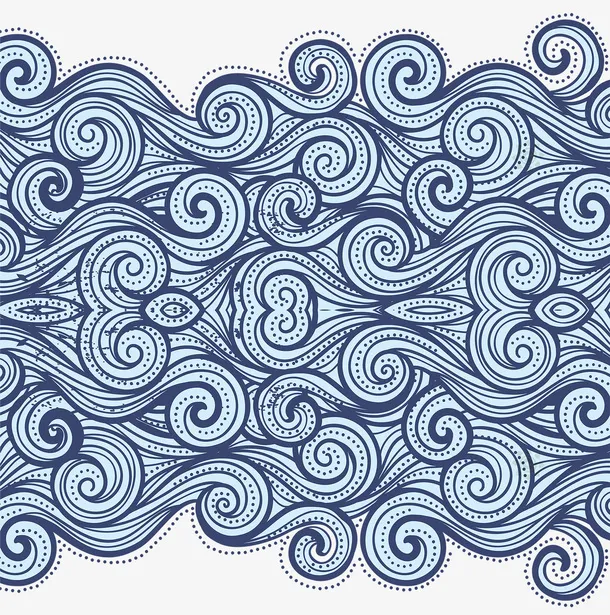 波纹底纹装饰元素免抠