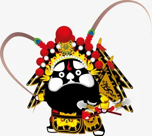 国粹京剧Q版全套PNG动漫霸王免抠