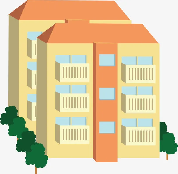 小区楼房免抠