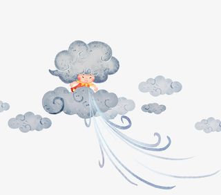 手绘风格装饰免抠