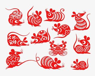 年鼠年剪纸免抠