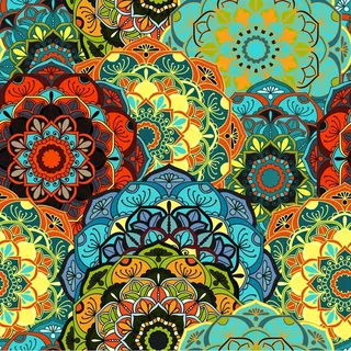 民族风花形花纹海报背景模板高清