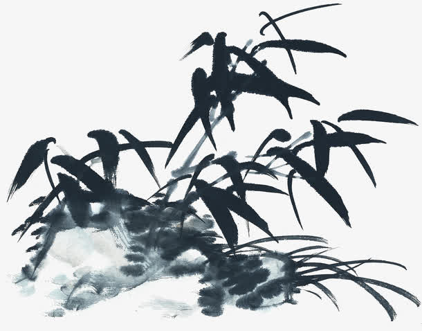 水墨竹子免抠