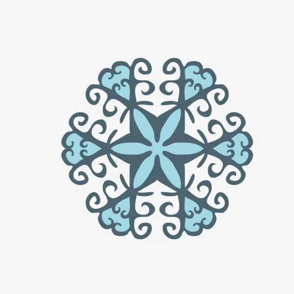 花纹底纹 雪花 装饰图案免抠